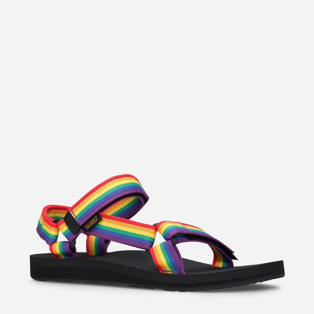 Teva Original Universal Rainbow Pride Women's Multicolor / Black Hiking Sandals CA02076 Canada Sale